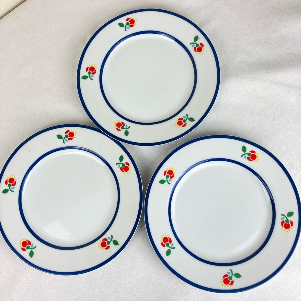 Set of 3 Fitz and Floyd Fleuri Salad Plates 7 5/8”